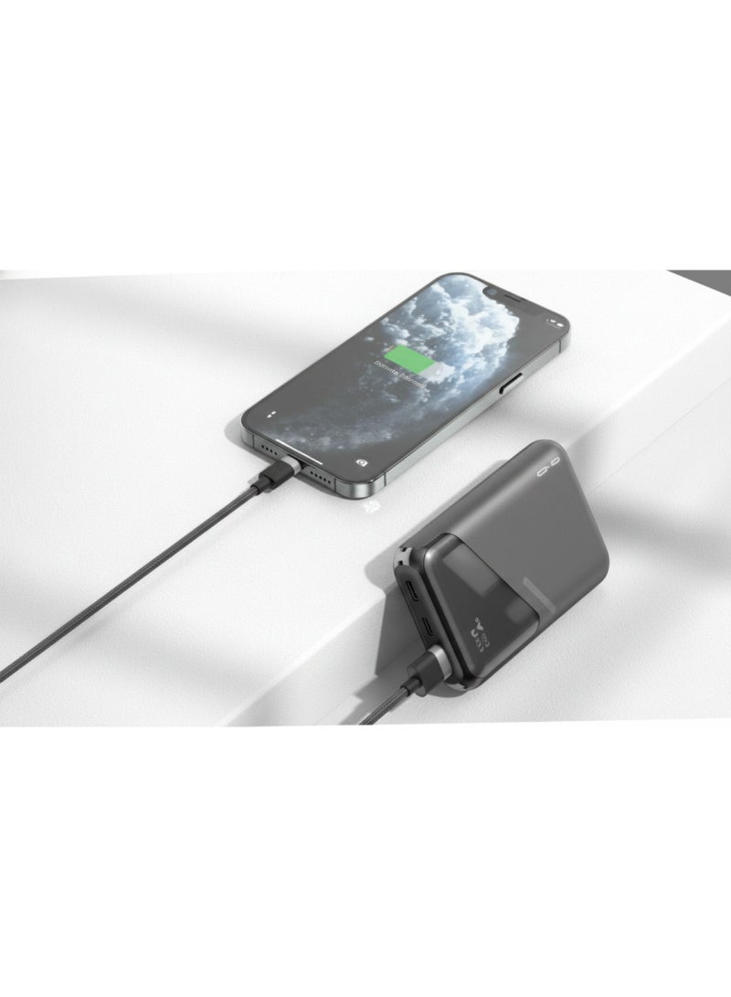 فين ديونز كابل شحن ونقل بيانات سريع USB-A إلى Type-C بقوة 18 واط، كابل متين للهواتف الذكية وبنوك الطاقة - 1 متر - Image 3
